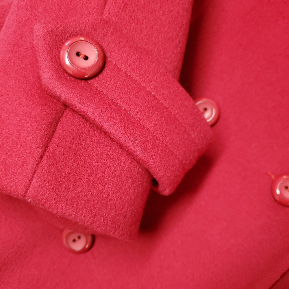 Marks & Spencer Bold Red Pea Coat LIKE NEW - Picture 4 of 13